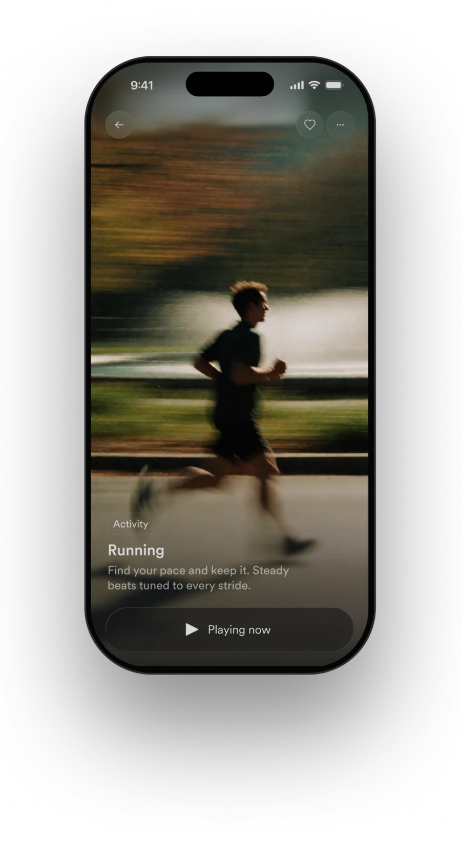 The Running station playing
